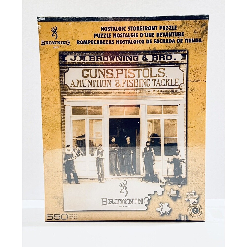 NOSTALGIC STOREFRONT Puzzle Browning 550‎ Pieces 2012 NEW Sealed Gift Hunter